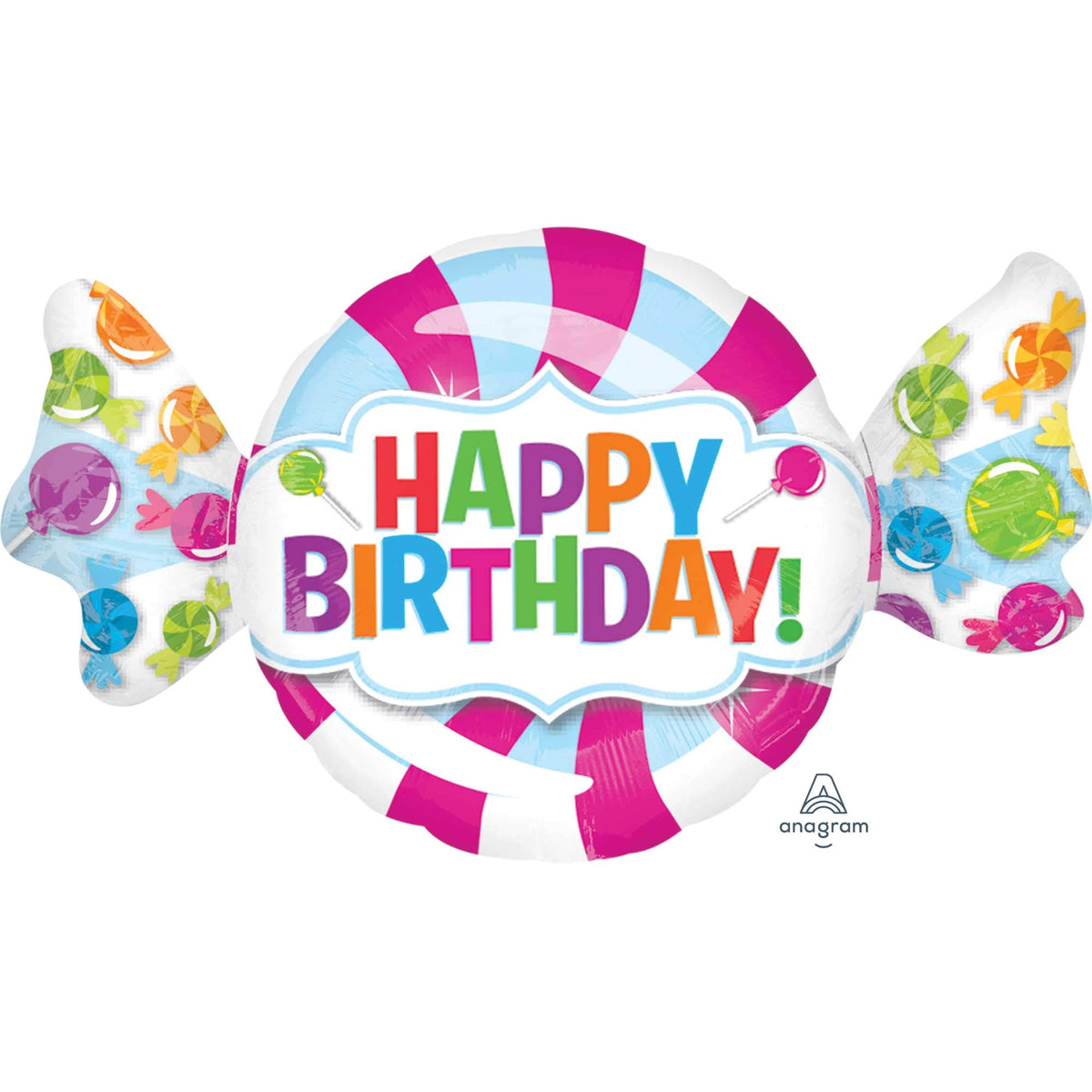 Sweet Shop Happy Birthday Foil Supershape Balloons 40"/101cm x 29"/73cm