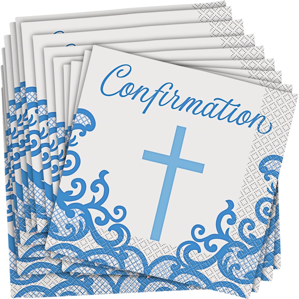 Unique Confirmation Blue Luncheon Napkins 16 Pcs