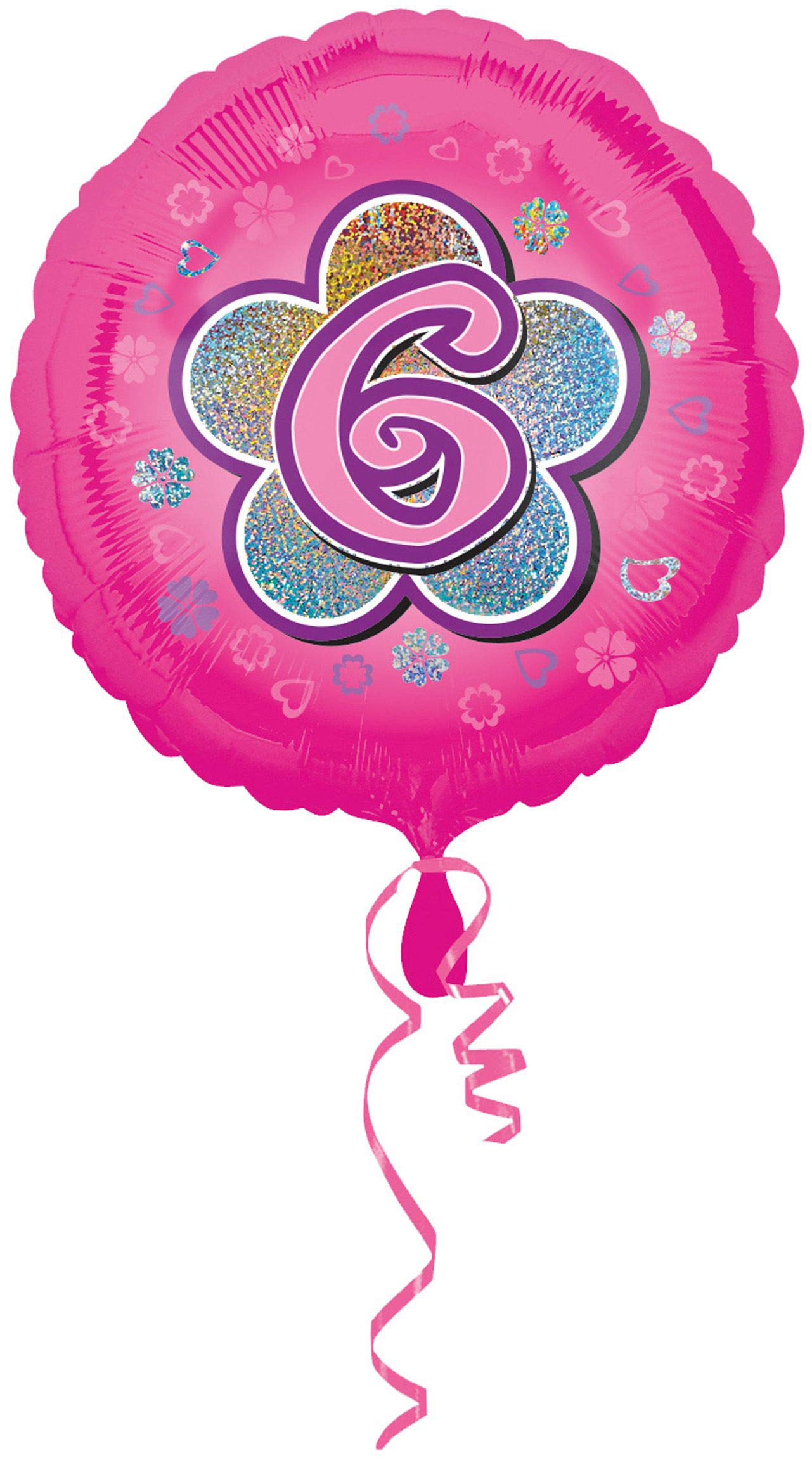 Pink Flowers 6 - Standard Holographic Foil Balloon - S40