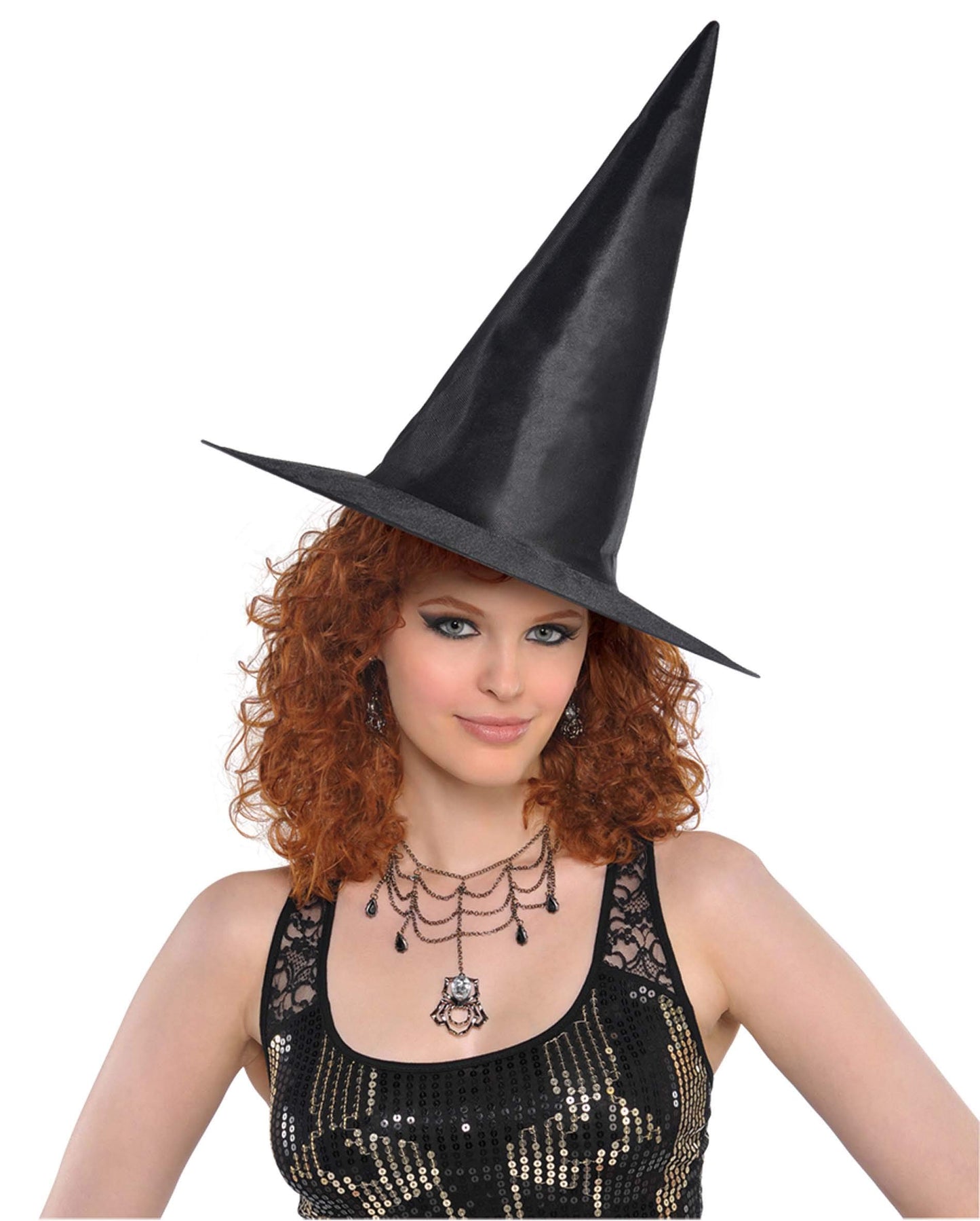 Amscan - Adults Halloween Classic Witch Pointed Black Hat Fancy Dress Accessory