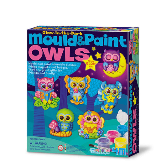 4M Mould and Paint Glow Owls