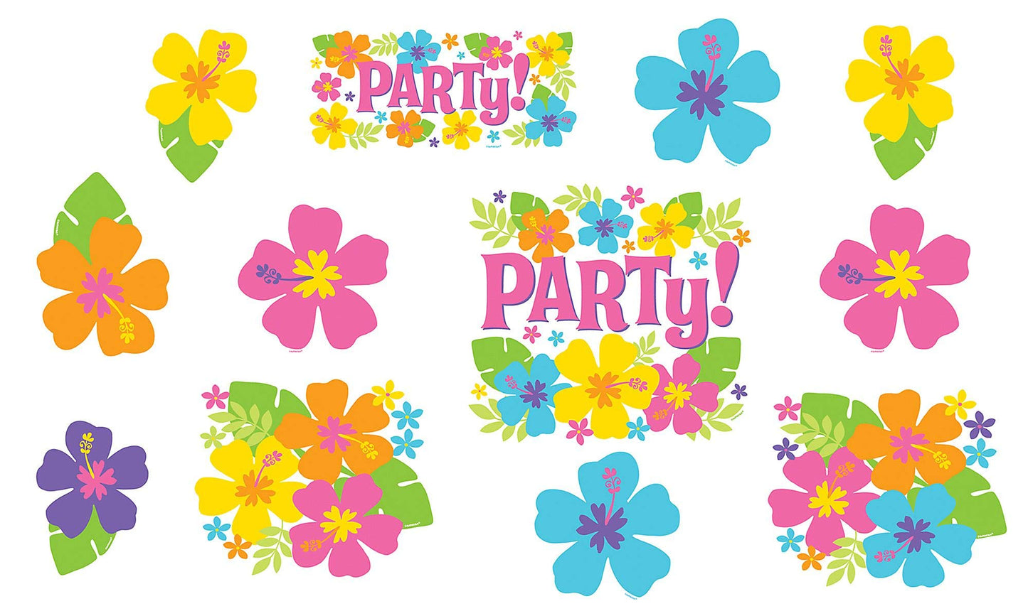 Hawaiian Hibiscus Cut-outs (12 pc)