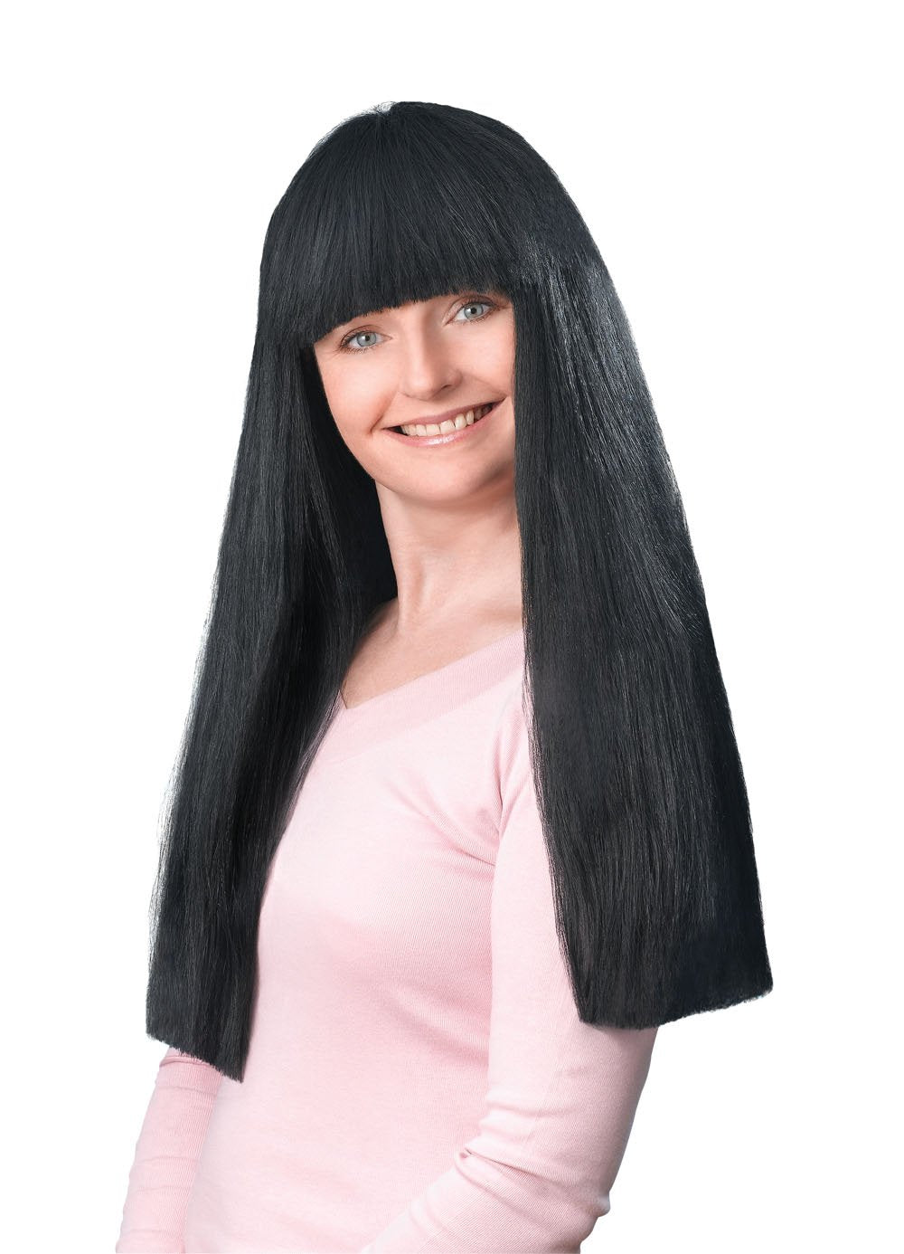 Bristol Novelty BW212 Fringe Wig | For Women | Black 24" Budget, One Size