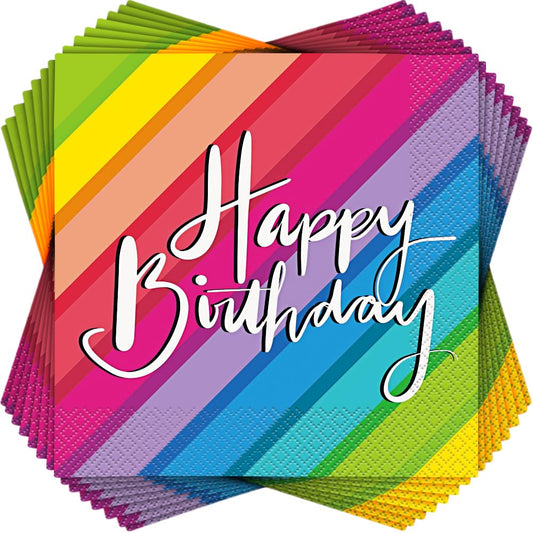 Classic Luncheon Napkins | Balloons And Rainbow Theme