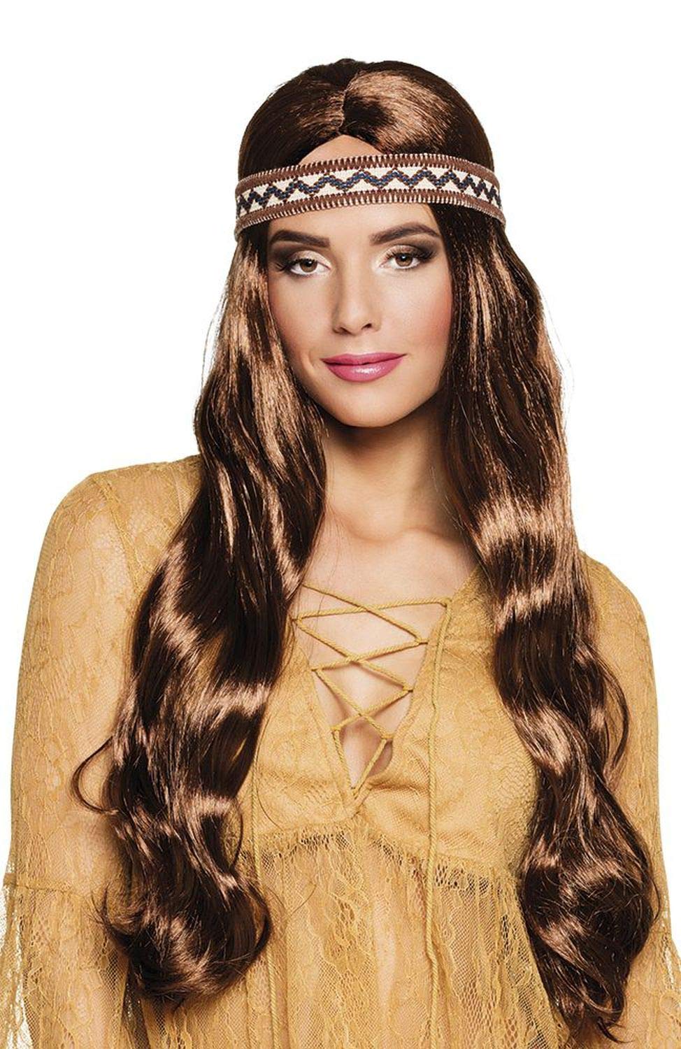 Boland Hippie Harmony Woman Long Wig with Band, Brown Chestnut One Size