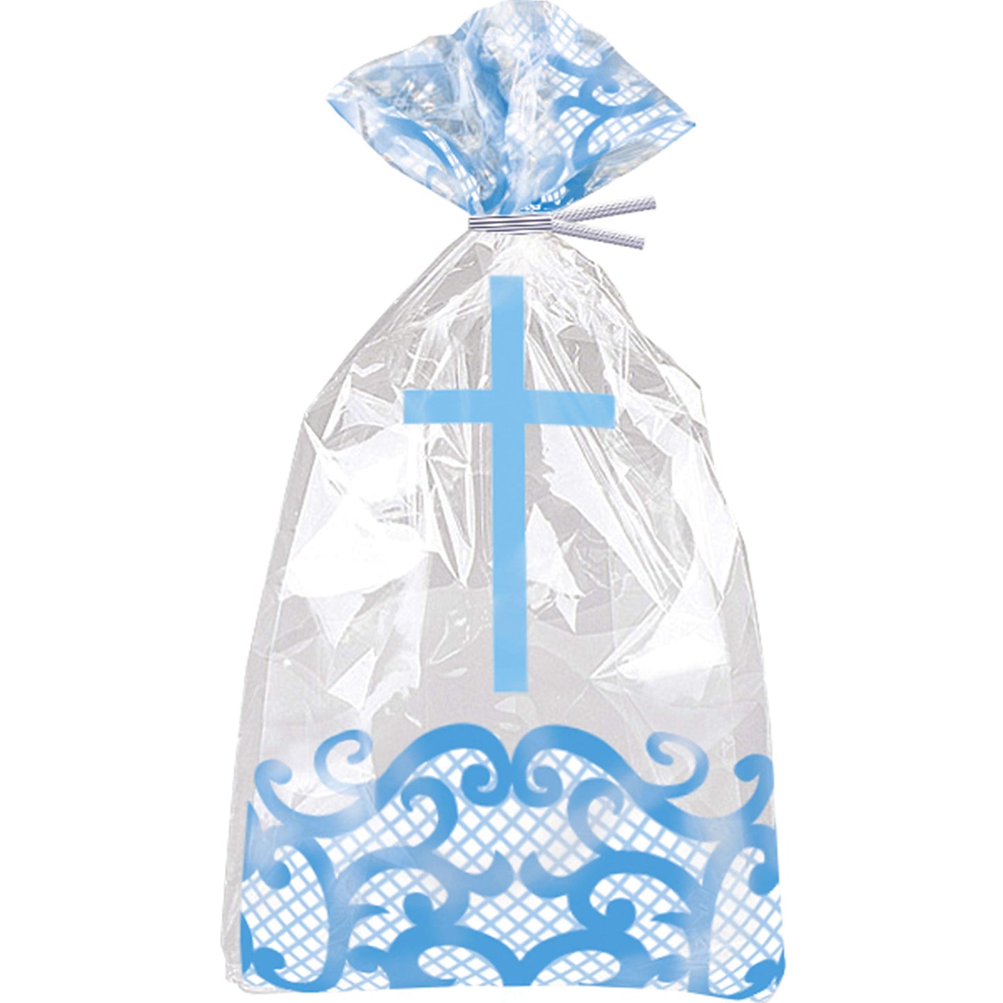 Unique Blue Cross Bags-20 Pcs Cellophane Party Bags-Fancy Pack of 20