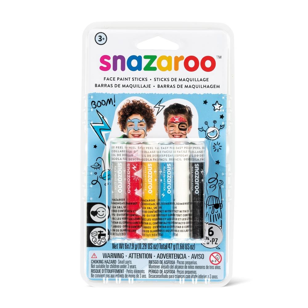 Amscan Snazaroo Painting Sticks, Adventure, Pack of 6