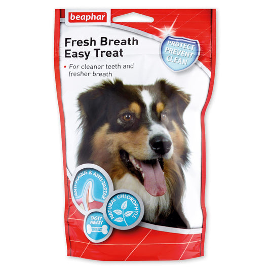 Beaphar | Fresh Breath Easy Treats | Tasty Dental Care For Dogs | For Cleaner Teeth & Fresher Breath | 150g