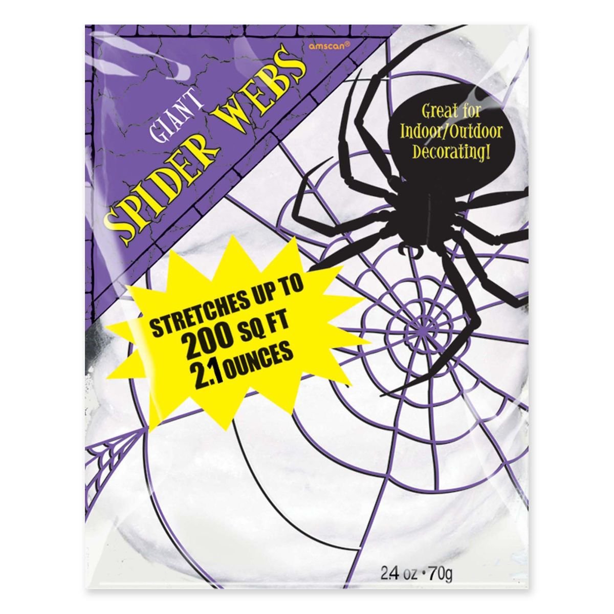 Amscan Stretchable Spiders Web White 2.1oz/60g (spiders not included)