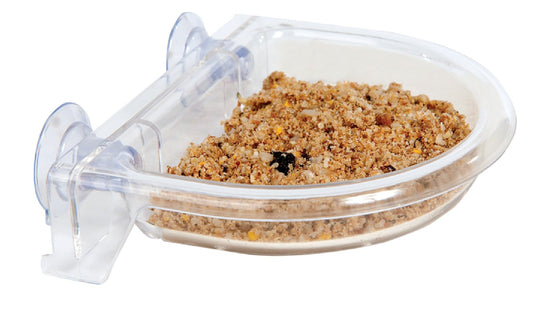 Small Easy Clean Garden Window bird feeders - Jacobi Jayne® I Love Robins® TreatTray™ Window Bird Feeder - no mess stick on window bird feeder for garden birds