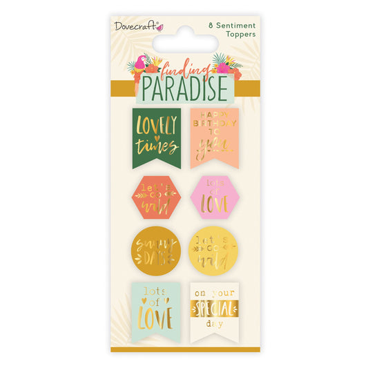 Dovecraft Finding Paradise Sentiment Toppers, Multi, One Size