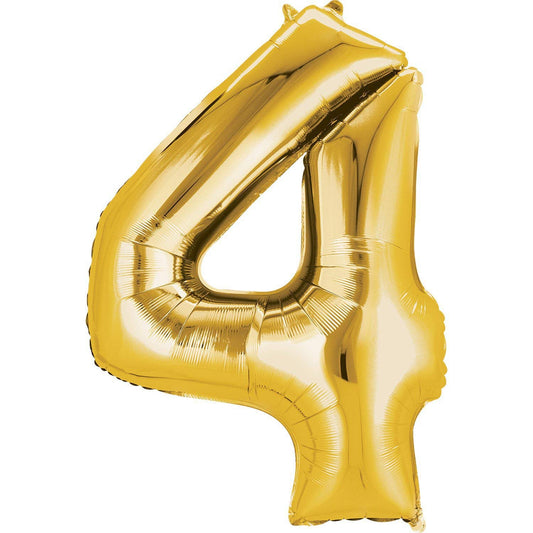 Amscan  Balloon Shape:4 Gold