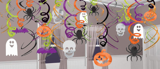 Amscan Halloween Hanging Swirls Decorations /30