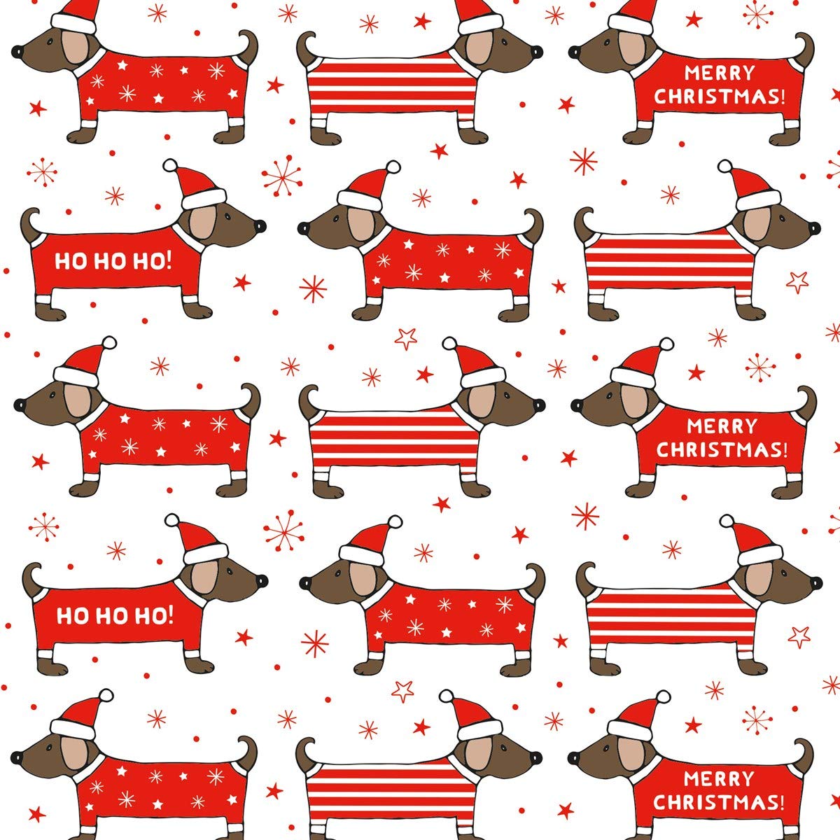 Sass & Belle Christmas Dachshund Wrapping Paper