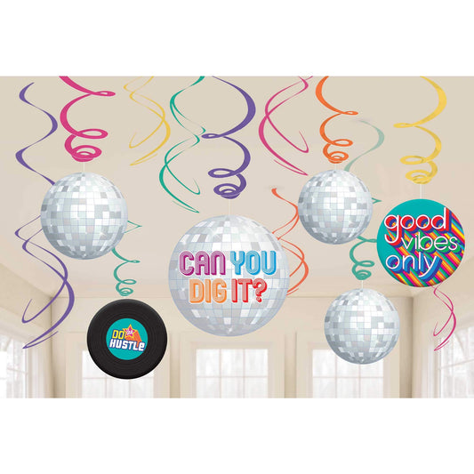 Good Vibes Swirl Decorations (12 pk)