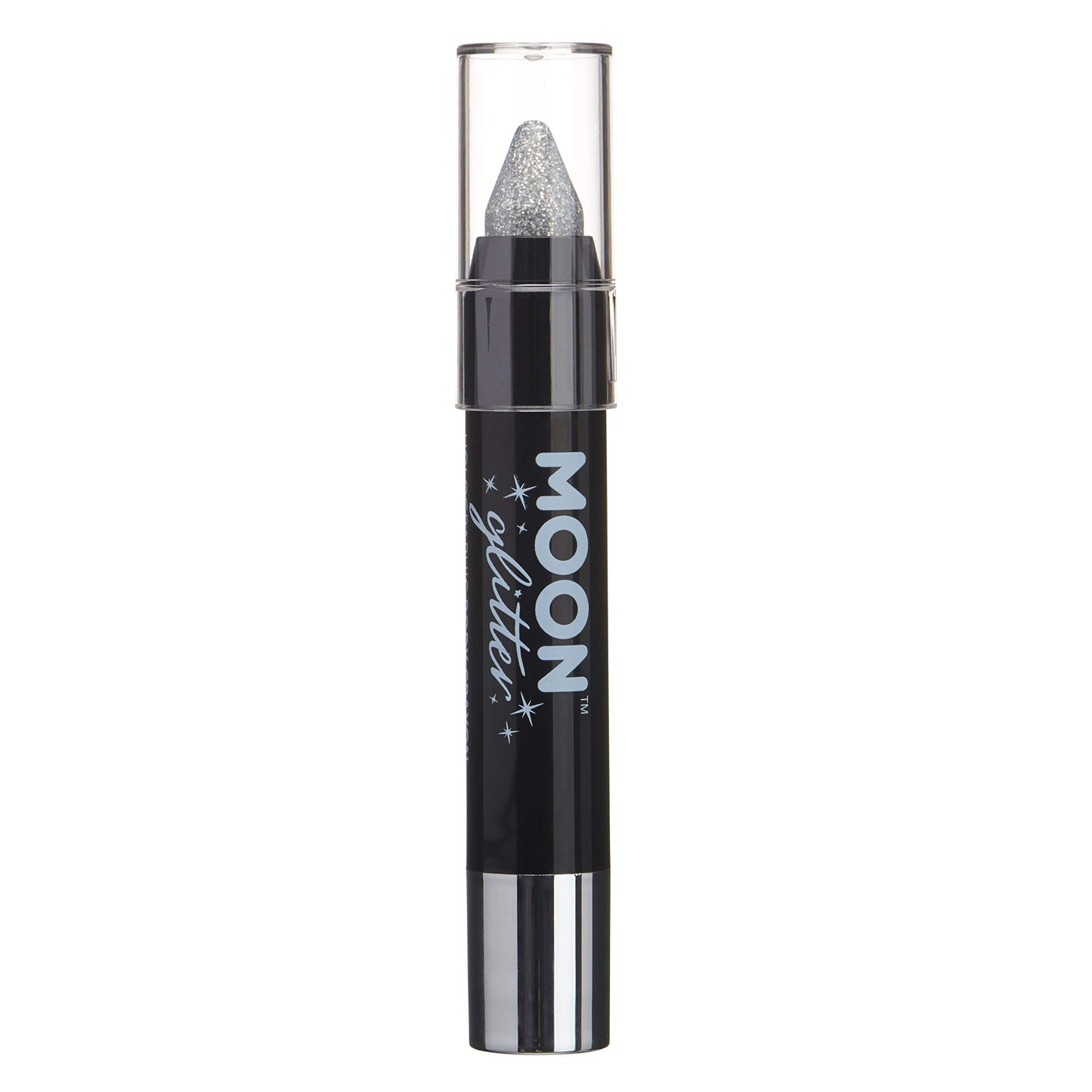 Holographic Glitter Paint Stick/Body Crayon makeup for the Face & Body by Moon Glitter - 3.5g - Silver