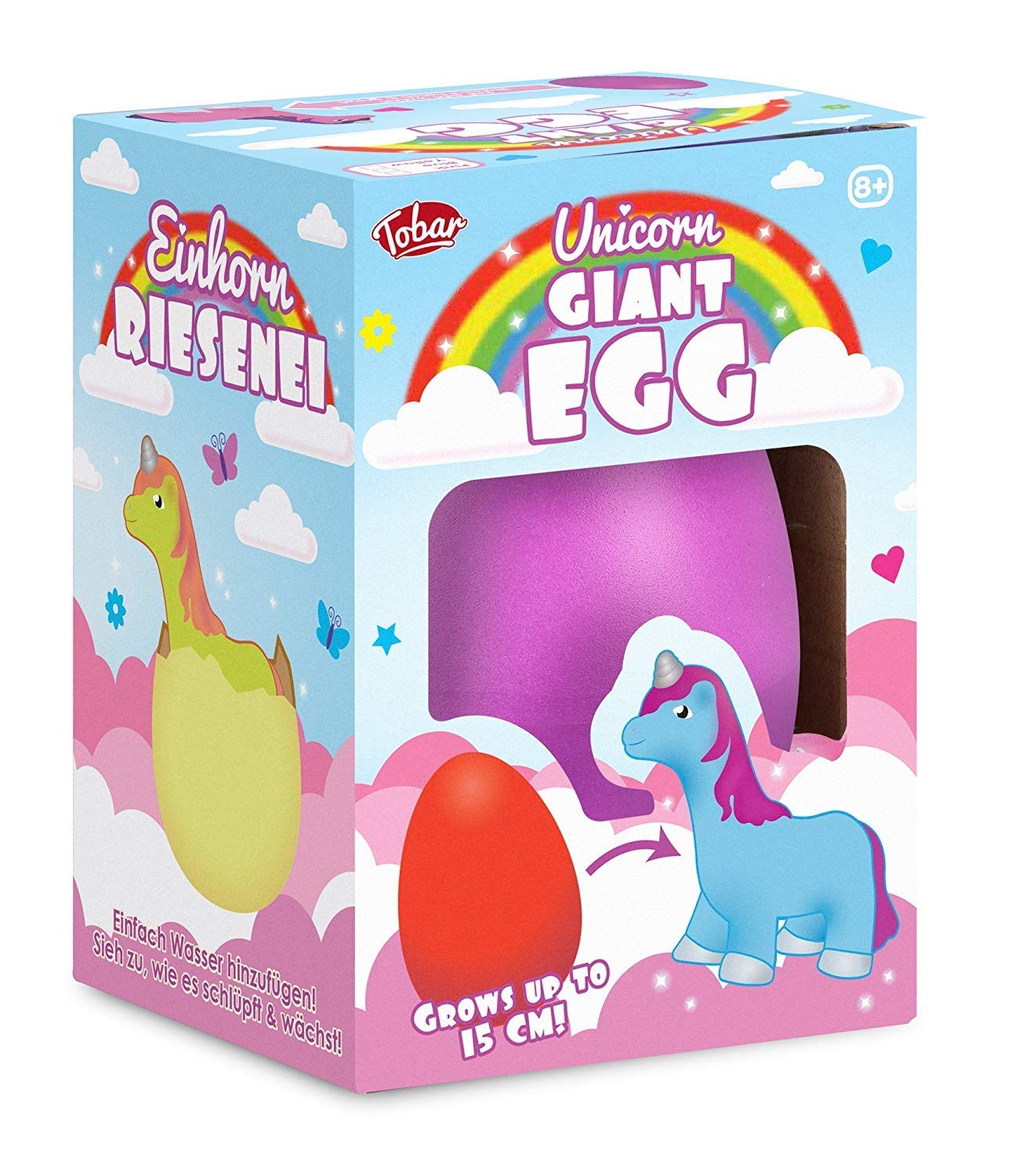 Tobar Unicorn Giant Egg, Multi-Colour,15cm