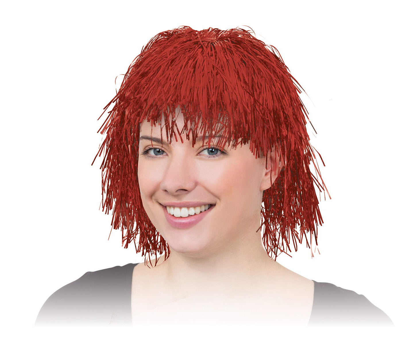 Bristol Novelty Red Tinsel Wig, One Size