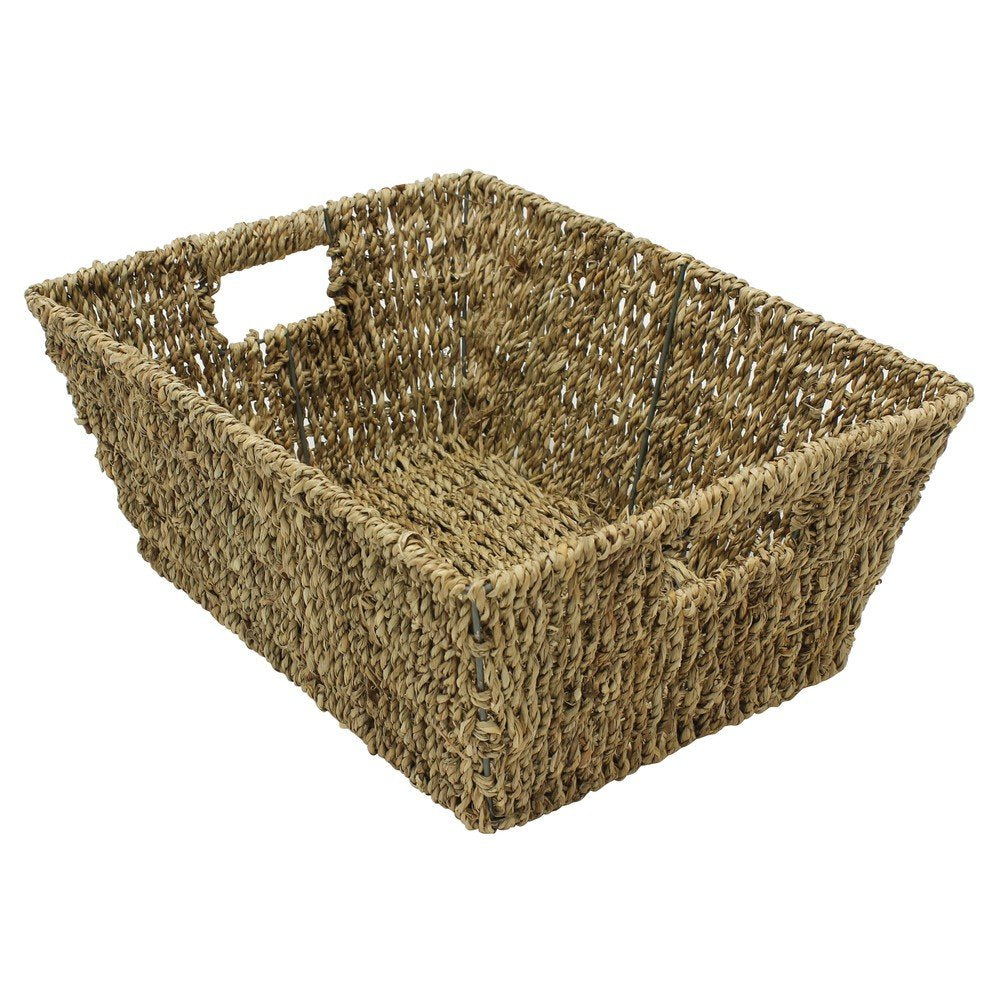 JVL Seagrass rectangular storage basket