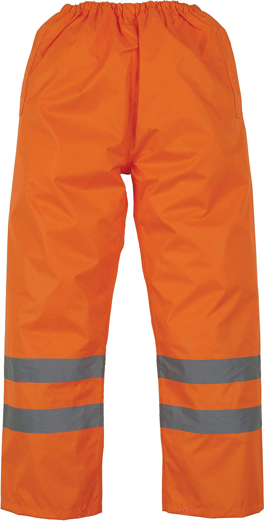 Yoko Men's Yk071/Hvp462 Hi Vis Waterproof Overtrousers - Orange, X-Large