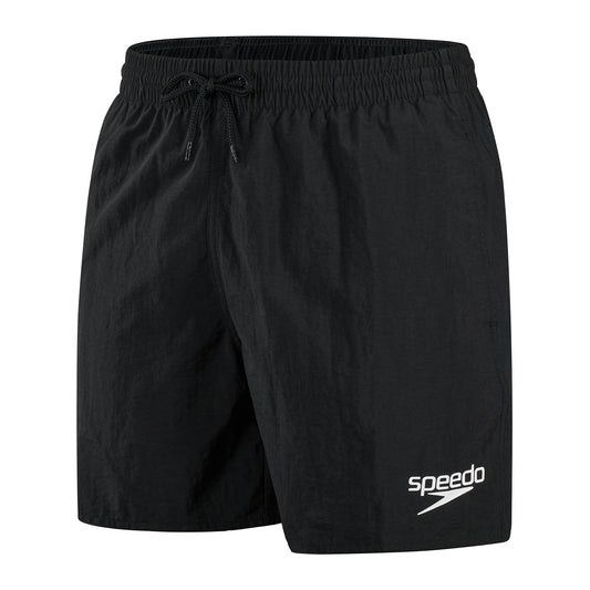 Speedo Men's Essentials 16" Watershorts, Comfortable Fit, Classic Style, Drawstring Waist, Black, XXL