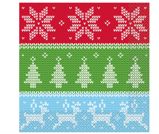 Unique Party Ugly Sweater Christmas Luncheon Napkins 33cm 2Ply - Pack of 16