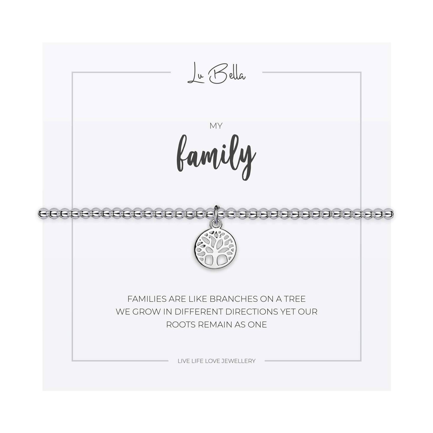 Lu Bella Silver Family Tree Friendship Bracelet