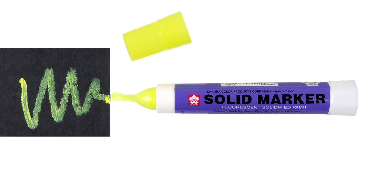 Solid Marker, Twist-action, 13mm, Fluorescent Lemon