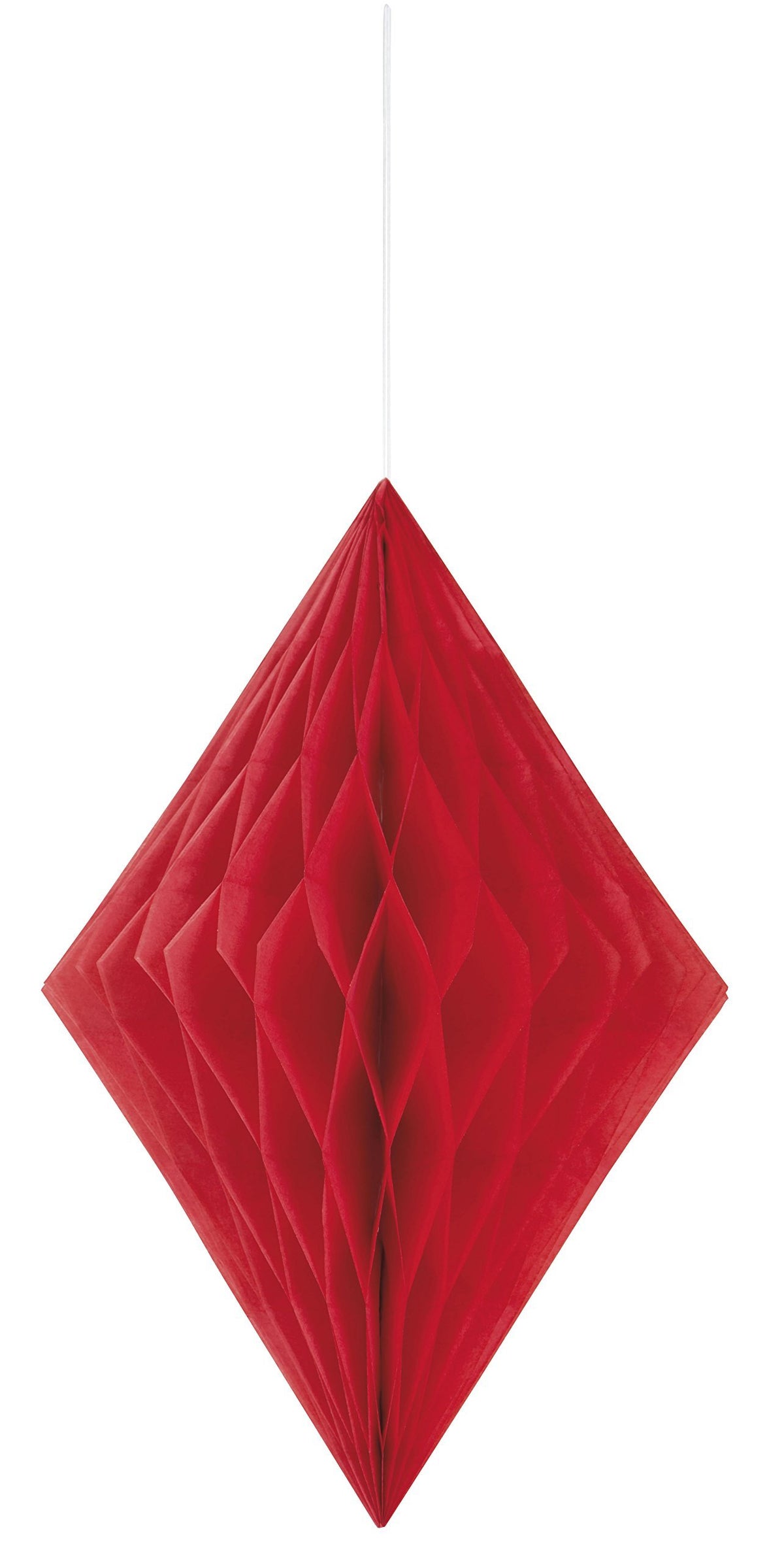 Unique Party - 35cm Red Diamond Tissue Paper Decoration