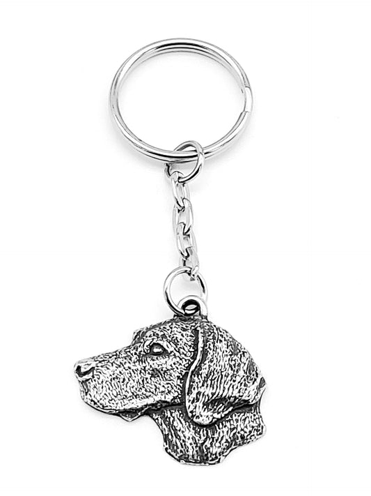 Pewter Pointer Dog Keyring