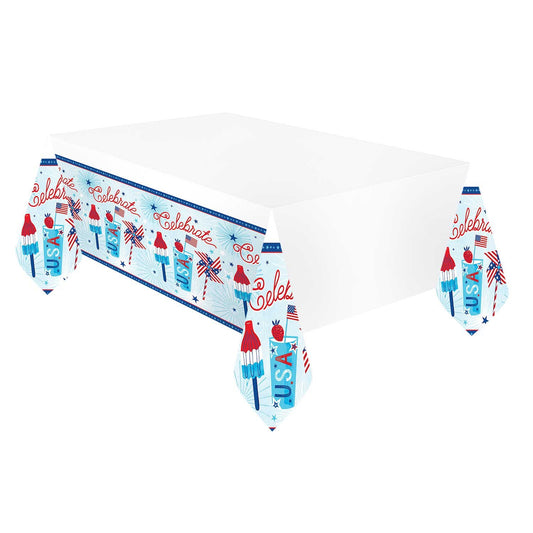 Celebrate USA Plastic Tablecovers 1.37m x 2.6m