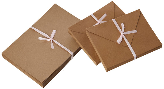 Papermania A6 Recycled Kraft Blank Card and Envelope, Pack of 50