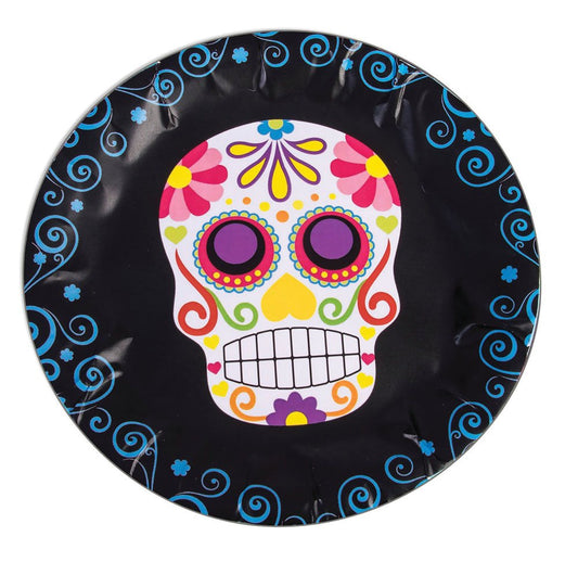 Forum Novelties X77230 Day of The Dead Plate, Multi-Colour, One Size