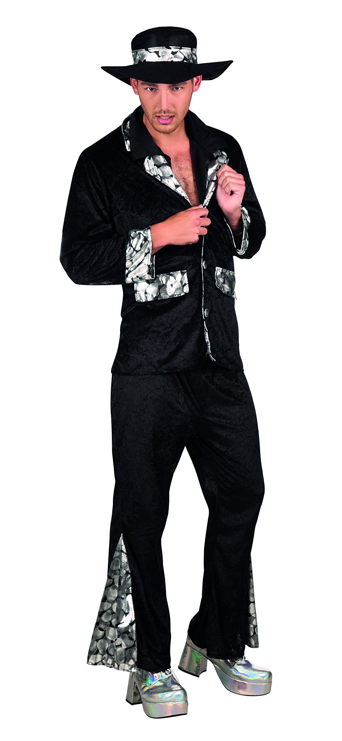 Boland 10102998 BOLAdult Costume Pimp Black L, L (54/56)