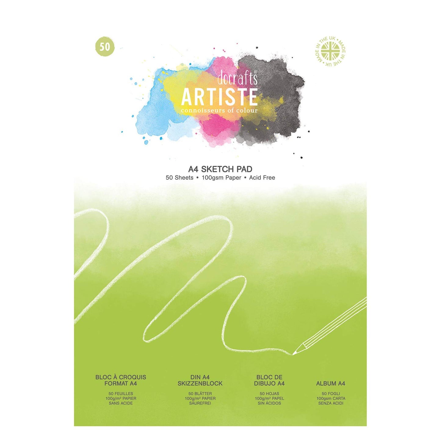 Artiste A4 Sketch Pad 100gsm 50 Sheets
