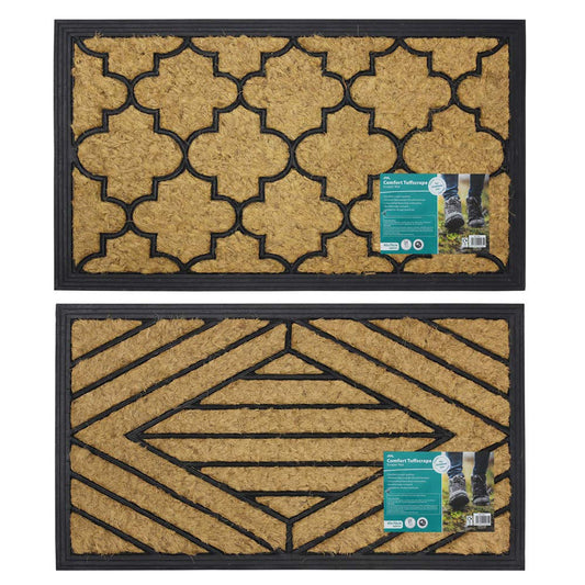 JVL Comfort Coir Rubber Scraper Entrance Door Mat