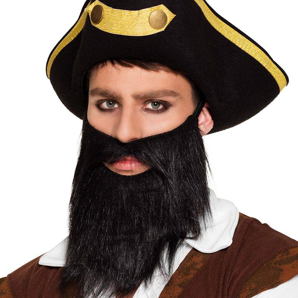 Boland Pirate Beard, Costume, One, Black, Standard Size