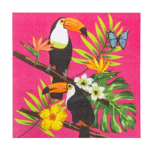 Boland Toucan Napkins, Pack of 12, Size 33 x 33 cm, Paper Napkins, Disposable Tableware