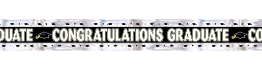 Graduation Day Foil Banner ("CONGRATULATIONS GRADUATE") 2.7m