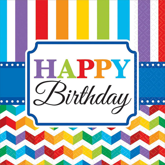 amscan Bright Birthday Napkins