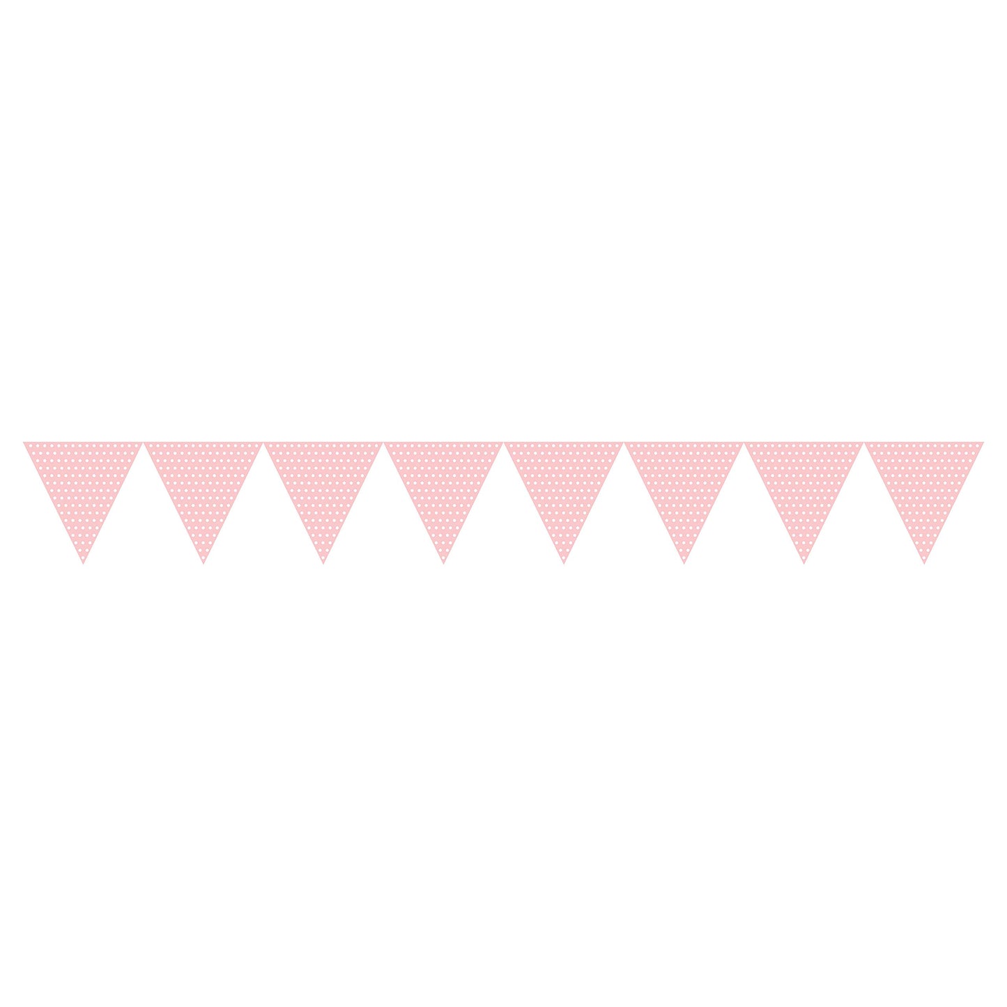 Creative Light Pink Polka Dot Paper Flag Bunting