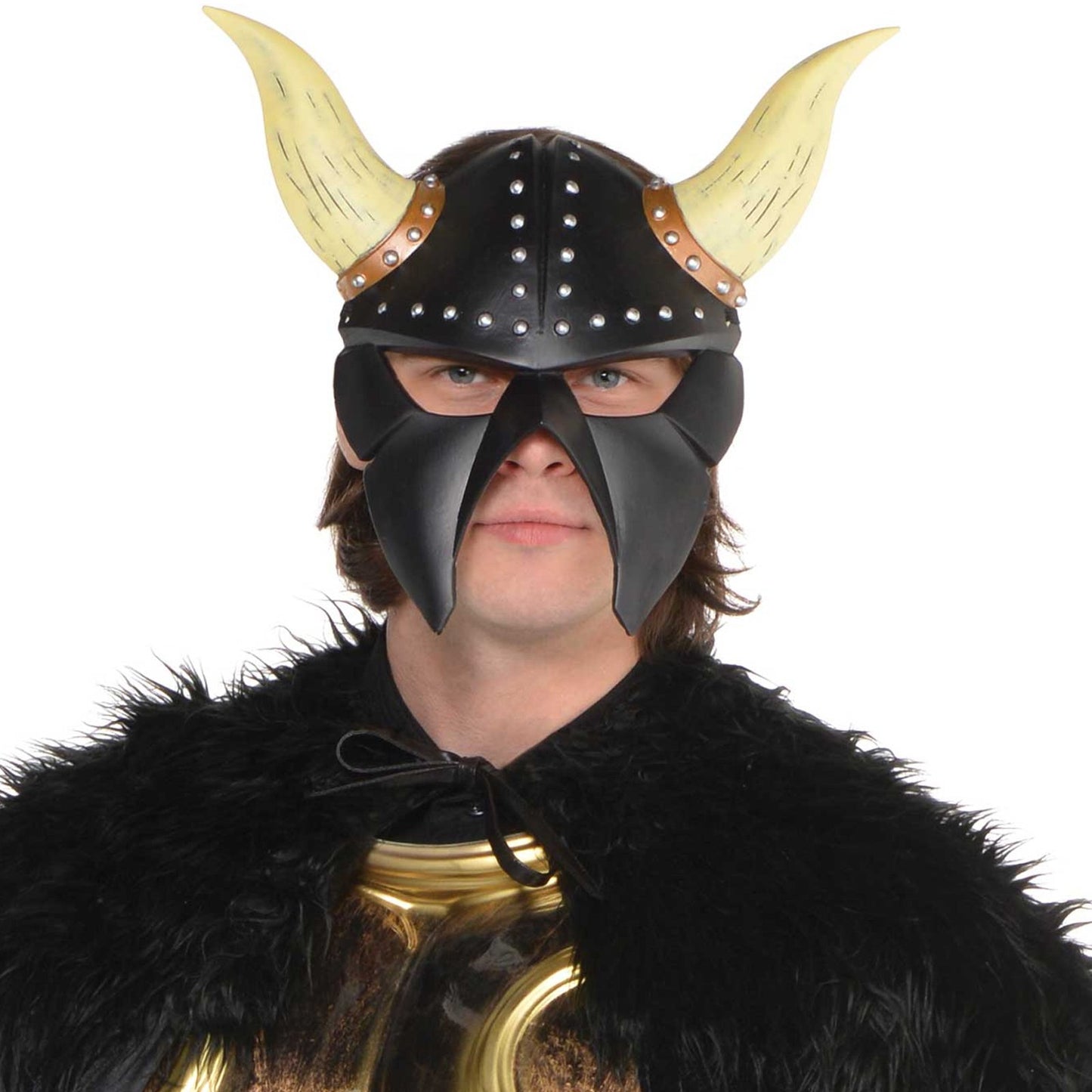 amscan - Adult Plastic Demon Warrior Mask With Horns