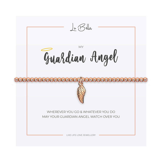 Lu Bella Rose Gold Guardian Angel Wings Bracelet