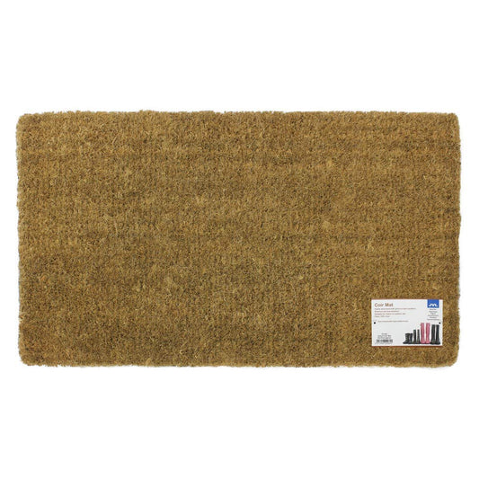 JVL Plain Natural 100% Coir Entrance Door Mat