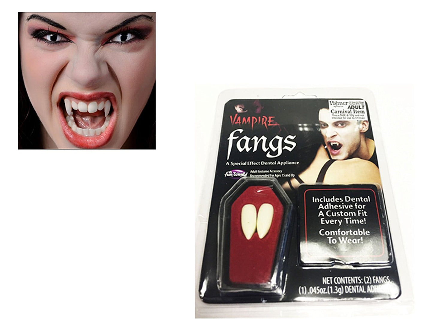 Fun World Fangs Dentures Vampire Costume Accessory