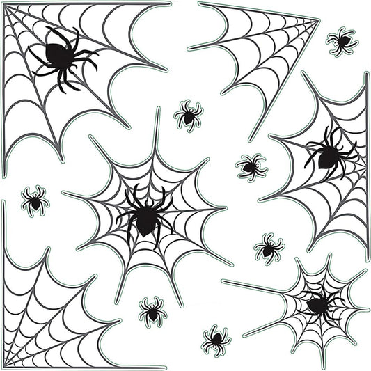 Amscan Vinyl Spider Web Window Decorations 43cm x 30.4cm