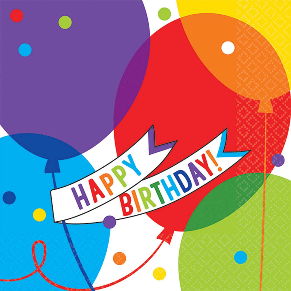 Brilliant Balloon Beverage Napkins 25cm /36