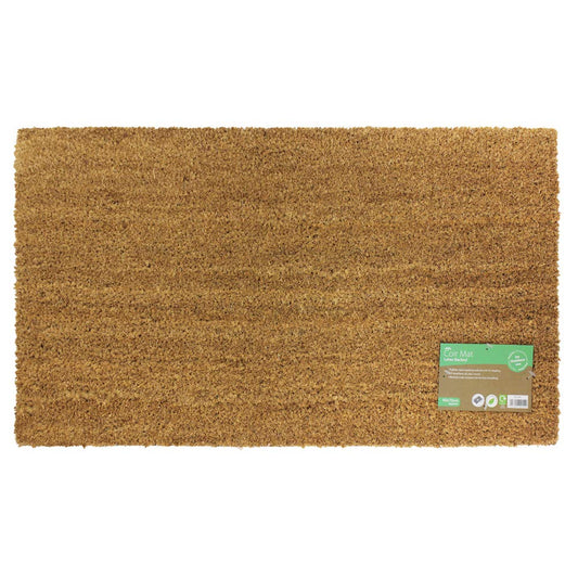 JVL Manor Plain Natural Coir Backed Door Mat