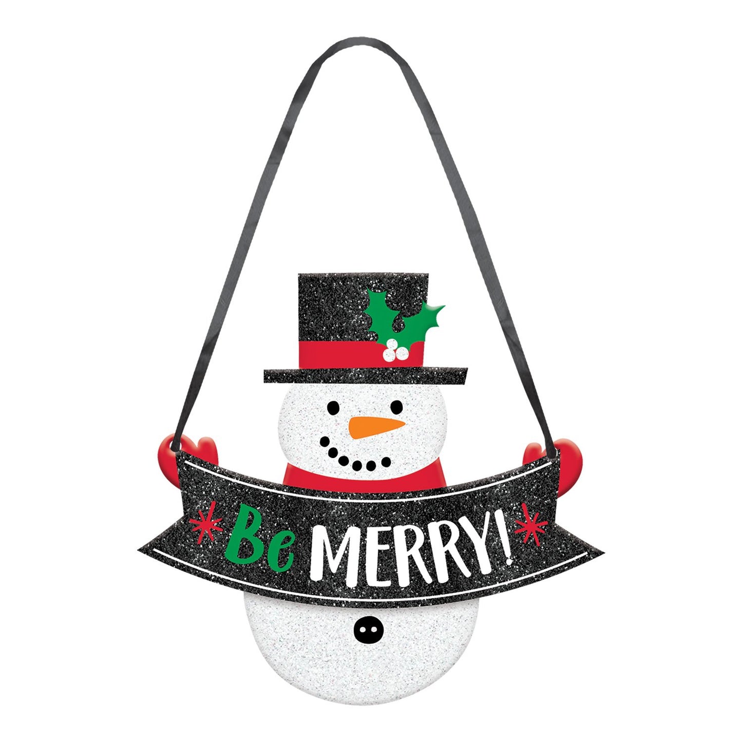 Be Merry Snowman MDF Signs 15cm x 16cm