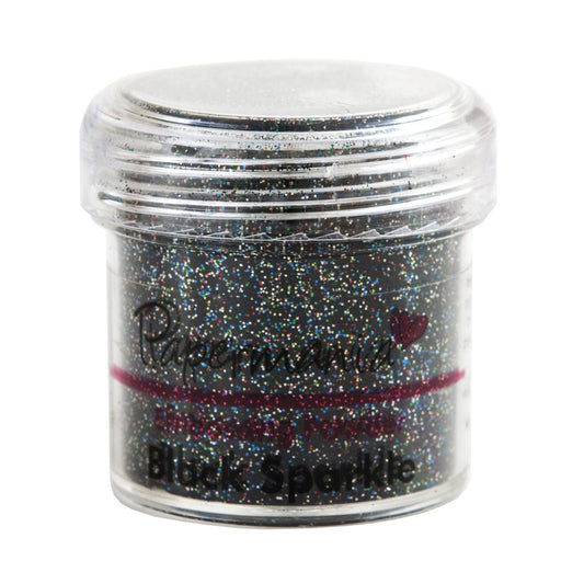 Papermania 1 oz Embossing Powder, Black Sparkle